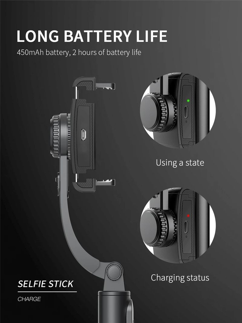 2025 NEUER FANGTUOSI Bluetooth-Handheld-Gimbal-Stabilisator mit Selfie-Stick-Klappstativ für iPhone-Smartphones_voghion.com