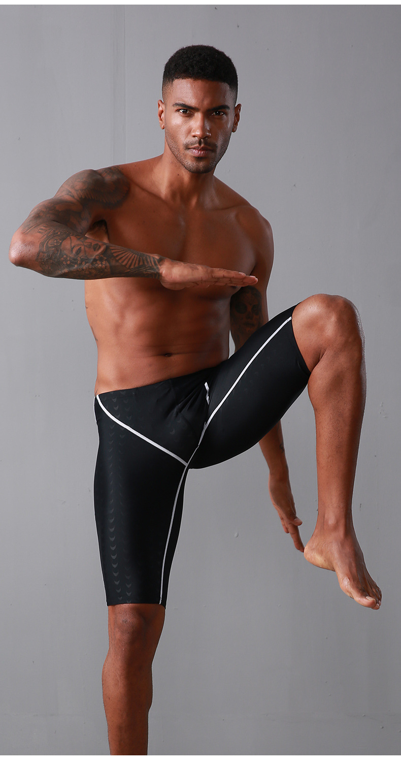 Quick drying 5-point swimsuit, pants, men's anti awkwardness large flat angle new swimming equipment set_voghion.com