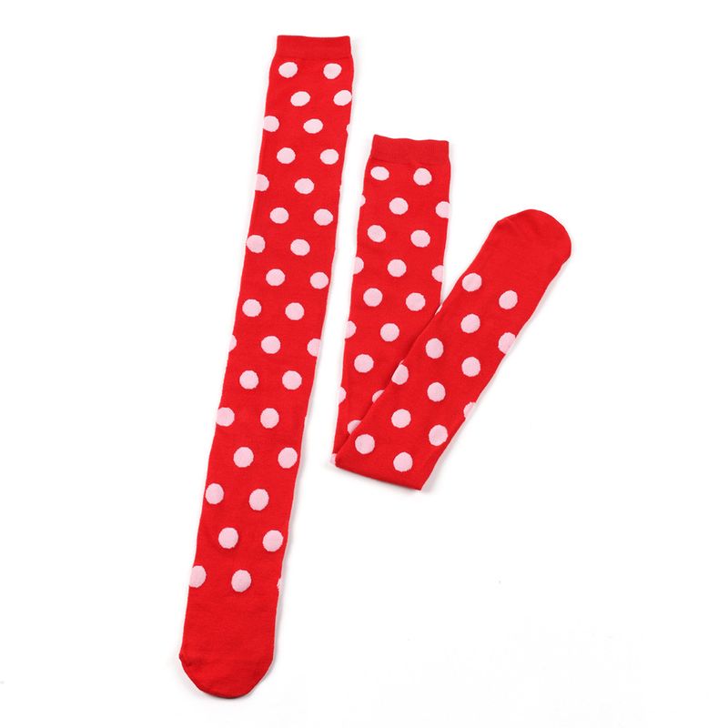 Dress up Makeup Ball Props COS Ladybug Dots Over Knee Socks Stockings_voghion.com