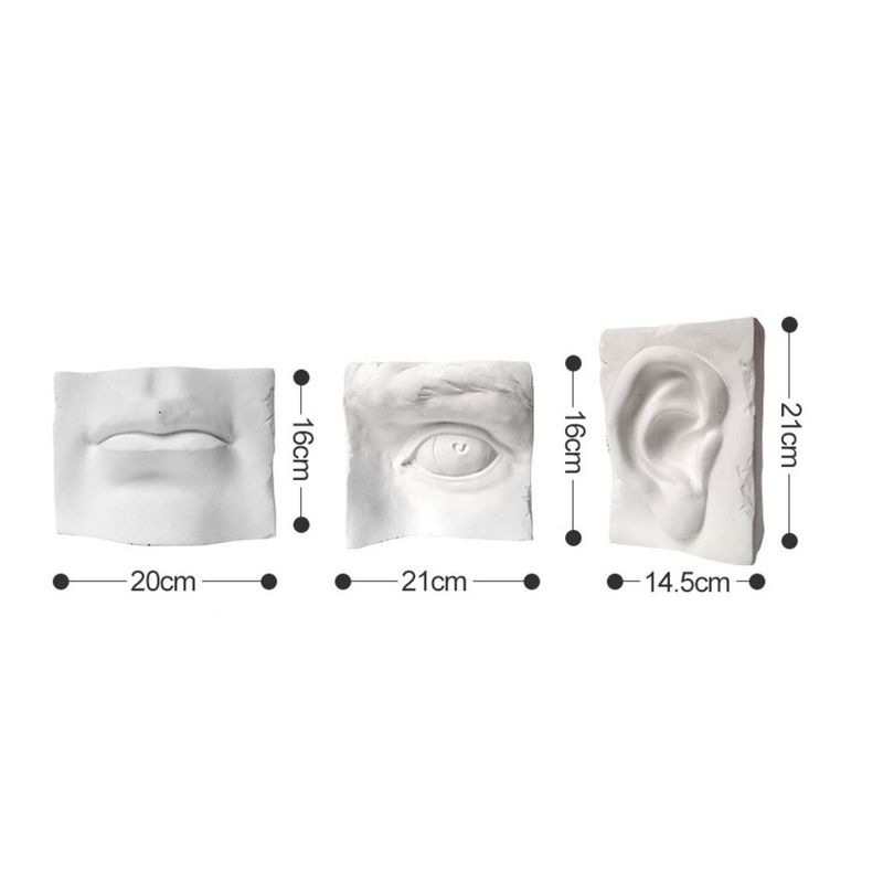 Creative Facial Features Cement Flower Pot Container Abstract Human Body Artwork Ornament Indoor Entrance Office Vase_voghion.com