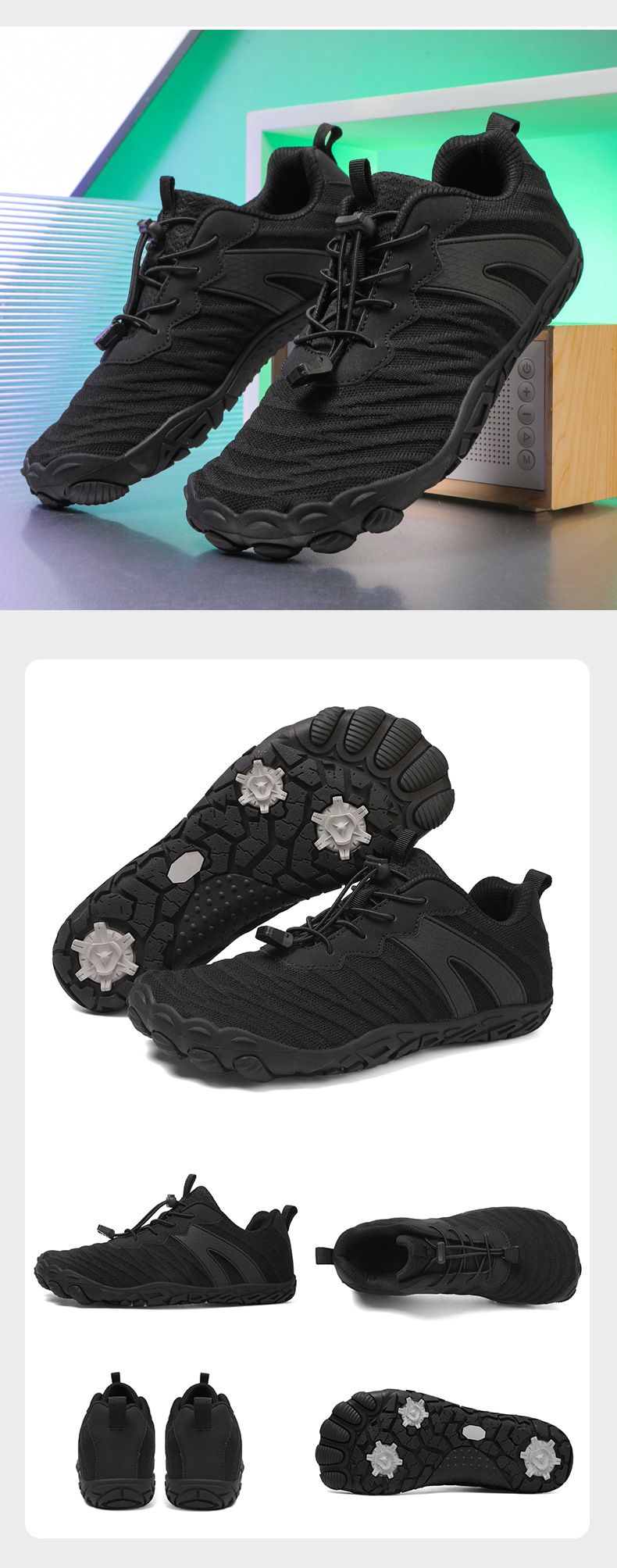 Breathable Unisex Sports Shoes For Running, Hiking, Yoga & Gym - Lightweight & Slip-Resistant With Rubber Sole_voghion.com