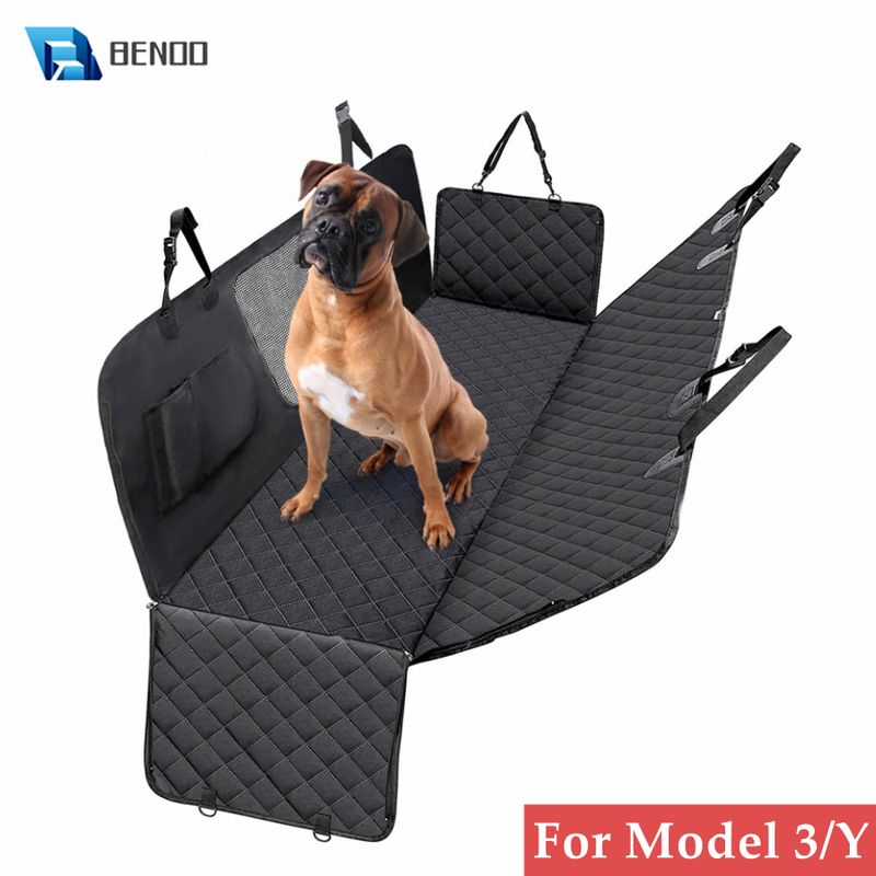 Für Tesla 3 Modell Y 20-24 Hund Wasserdicht Kratzfest Hängematte Langlebig Rutschfeste Pet Sitz Abdeckung Mit Mesh Fenster_voghion.com