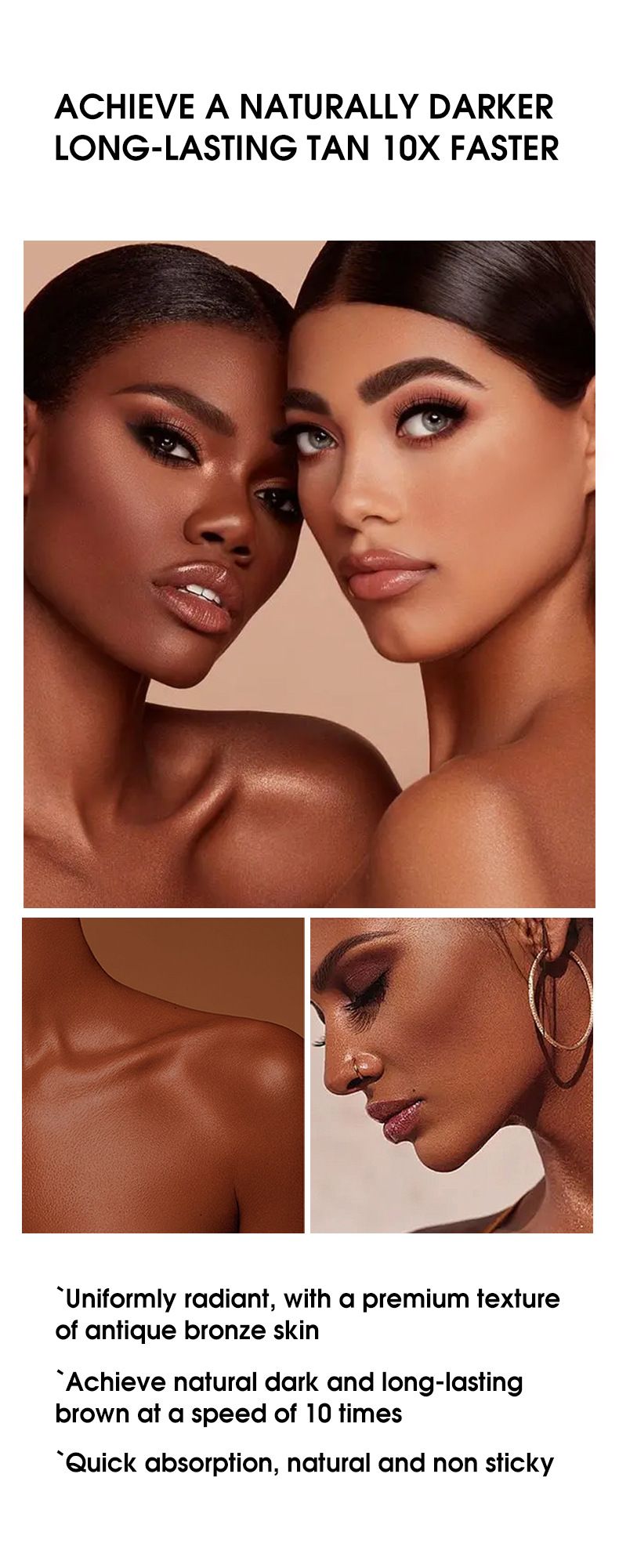 Cross Border Haicuier Gold Tanning Mousse Body Moisturizing Bronze Wheat Color Sunless Sunbathing Tanning Lotion_voghion.com