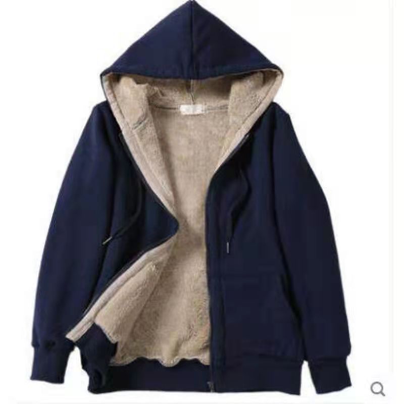 Felpa con cappuccio in pile da donna, pullover invernale oversize, comoda giacca in sherpa, abbigliamento casual da strada, caldo e caldo._voghion.com