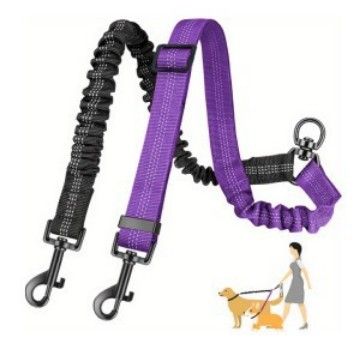 Hot Selling Medium And Large Car Safety Harness Multifunctional Double Dog One Tow Two Pet Leash_voghion.com