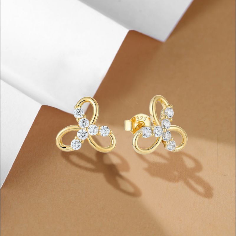 Orecchini alla moda per donna S925 orecchini in argento sterling con zirconi intrecciati orecchini pendenti gioielli_voghion.com