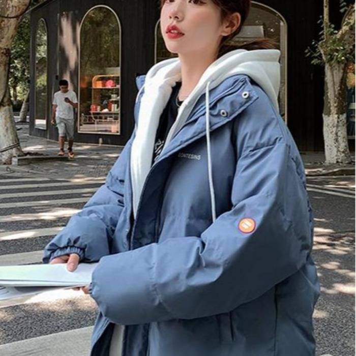 Veste en coton ample pour femme, nouvelle édition coréenne, épaisse, célébrité Internet, hiver 2024_voghion.com