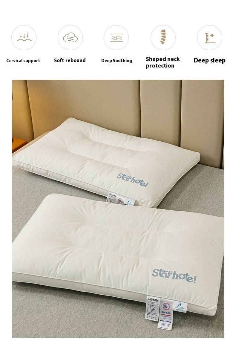 Kissenkern für den Heimgebrauch zum Schutz der Halswirbelsäule und zur Unterstützung des Schlafs. Ein Paar Sets. Studentenwohnheim. Superweiches, niedriges Kissen für Hotels. 1172_voghion.com
