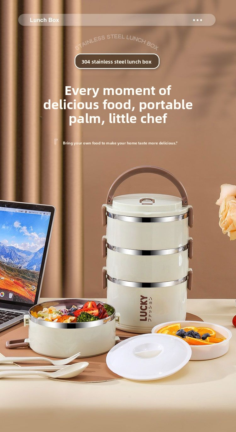 Stainless Steel Inner Lunch Box With Insulated Bag – 2/3/4-Layer Bento Box For Office & School, Leakproof & Non-Toxic (800-1000ml, 301-500ml Options)_voghion.com