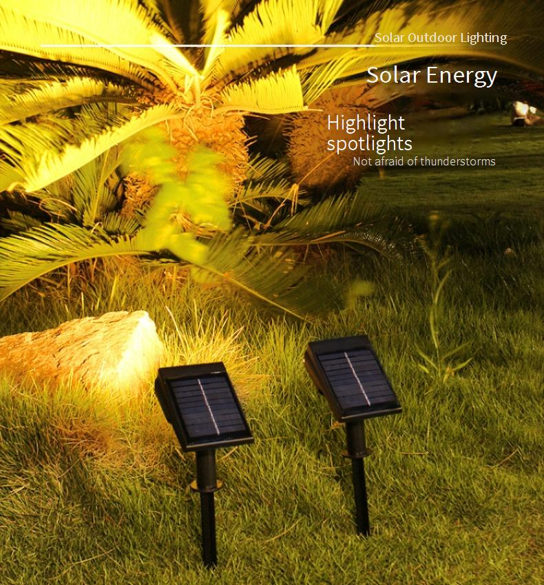 Solar-Gartenleuchten DC-778 – 2er-/7er-Pack LED-Strahler (Warmweiß/Kaltweiß/RGB), einstellbarer Winkel, IP65 wasserdicht für Hof, Weg, Baumbeleuchtung_voghion.com