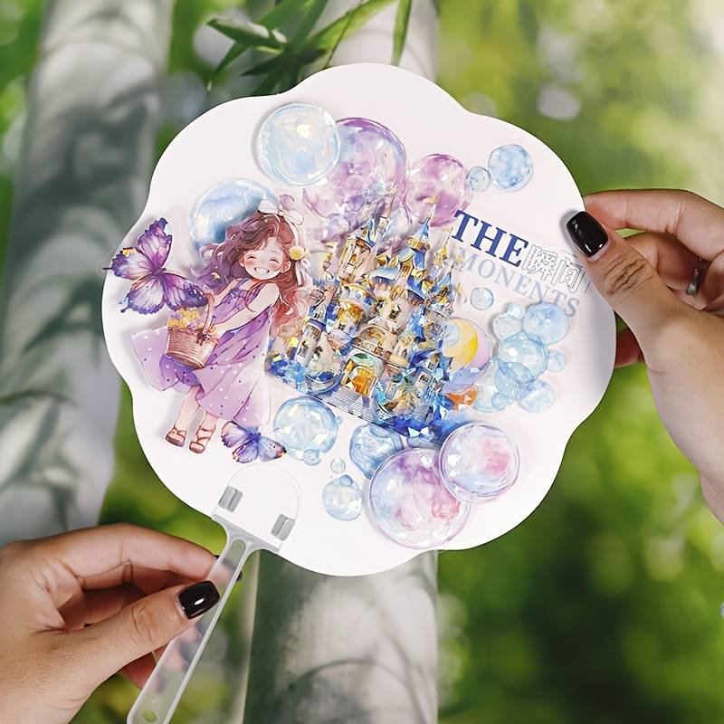 60 szt./opakowanie 6 naklejek z taśmy samoprzylepnej PET, wstępnie pocięte dla łatwego dostępu, estetyczne naklejki bąbelkowe, odpowiednie do ozdabiania albumów i laptopów_voghion.com