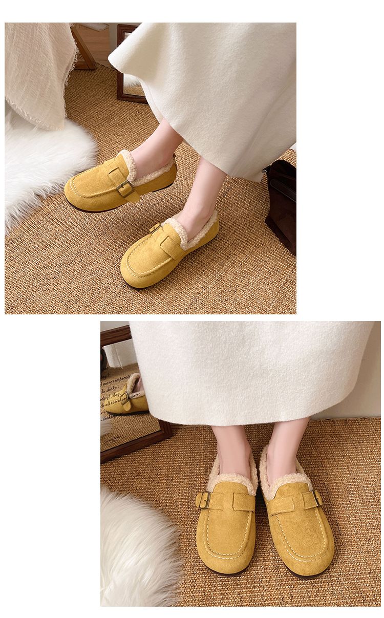 Neuer Herbst- und Winterstil 2025.1: Ein Paar Lammfell-Baumwollschuhe für Damen_voghion.com