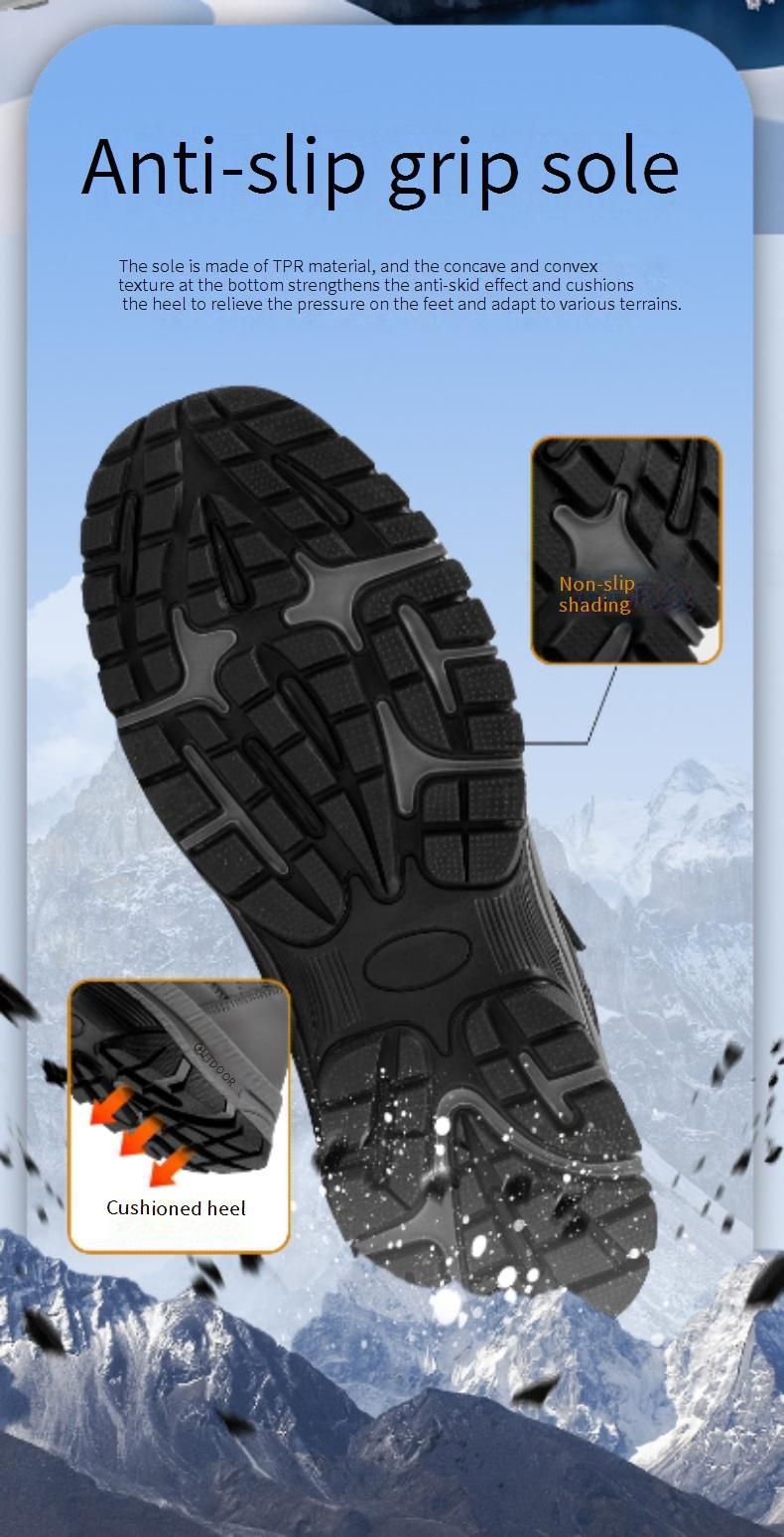 Unisex-Winterstiefel mit Kunstfellfutter, wasserdichtem PU-Leder, rutschfester Sohle für draußen und kaltes Wetter (Schwarz/Grau/Kastanienbraun)_voghion.com