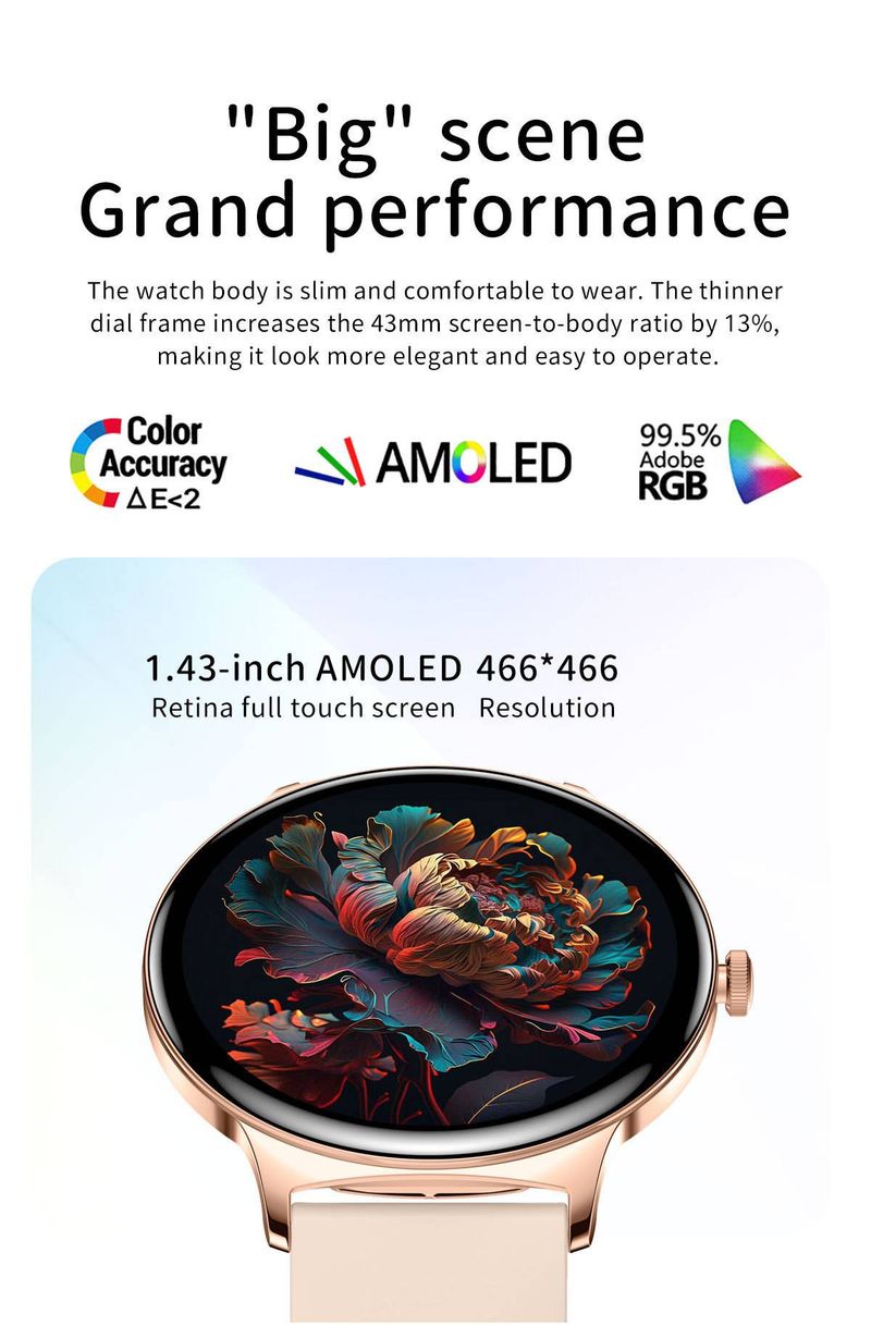 DA09 Ultradunne smartwatch voor dames en heren - Fiess Tracker met hartslag-/bloedzuurstofmeter, 14 dagen batterijduur, IP68_voghion.com