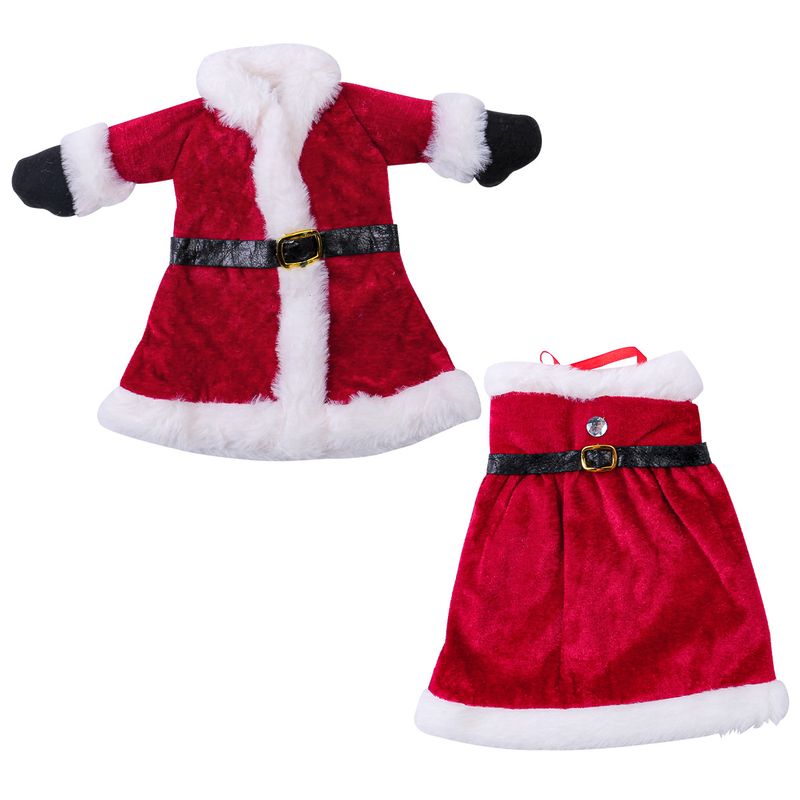 Vestito da bottiglia di vino natalizio, elegante vestito per le feste, decorazione da tavola per bottiglie, accessori per feste da bar_voghion.com