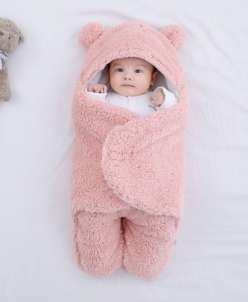 Sacos de dormir para bebés recién nacidos, mantas suaves para envolver bebés, sobres de ropa de cama para recién nacidos, saco de dormir de vellón grueso para bebés de 0 a 6 meses_voghion.com