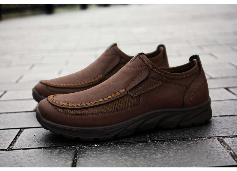 Neue Business Casual Outdoor-Loafer, Überschuhe, Herrenschuhe mit dicker Sohle, modische Einzelschuhe_voghion.com