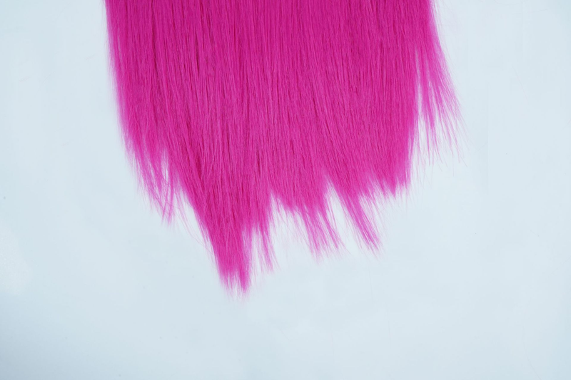 cross-border wigs, chemical fiber ponytail accessories, colorful long straight hair Velcro high temperature wire ponytails_voghion.com