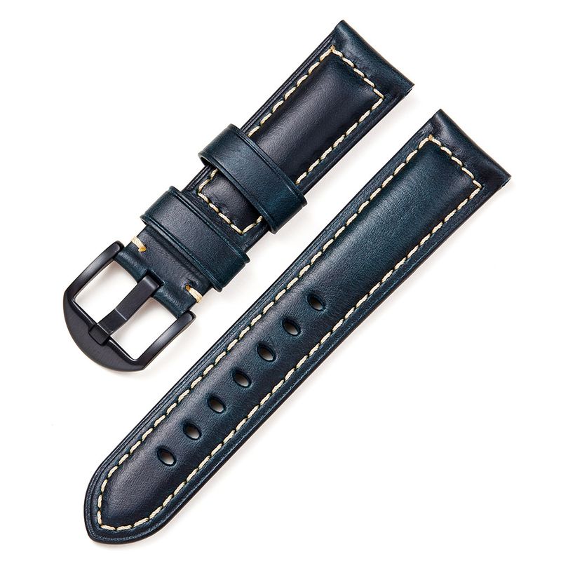 Męski pasek do zegarka z włoskiej woskowanej skóry w stylu vintage do stylowych zegarków o średnicy 18 mm, 20 mm, 22 mm, 24 mm, 26 mm_voghion.com