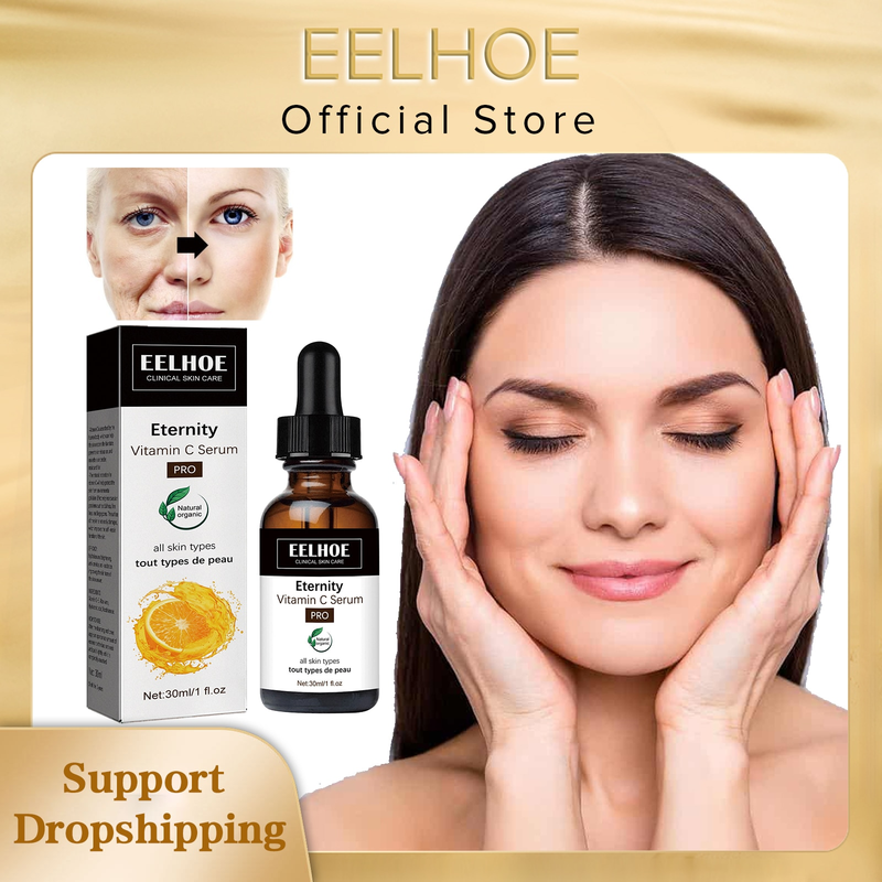 Siero alla vitamina C per il viso idratante controllo del petrolio restringe i pori macchie antirughe profonde sbiadiscono la linea sottile sbiancante VC siero_voghion.com