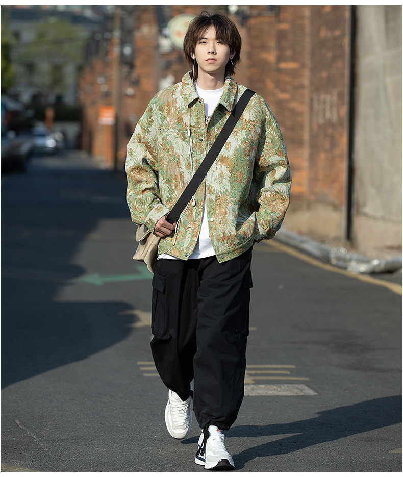 New Jacquard Cowboy Jacket for Men's Spring and Autumn Work Clothes, Rascal and Handsome, Street Explosion Large, Casual Men's Wear_voghion.com