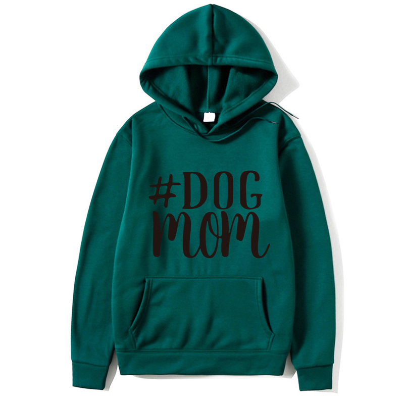 Dog Mom Letter Round Neck Pullover Sweater Autumn/Winter New Pullover Top Underlay_voghion.com