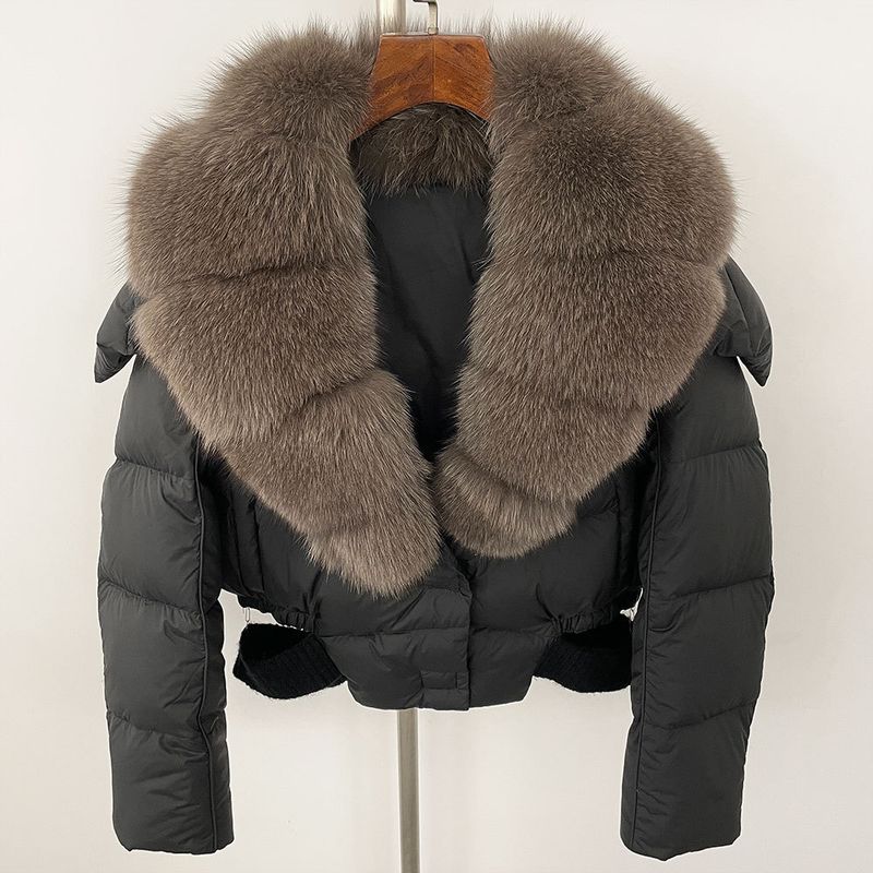 Frauen Kleidung Winter neue stil kleine größe mode warme unten jacke kurze jacke mantel kragen frauen_voghion.com