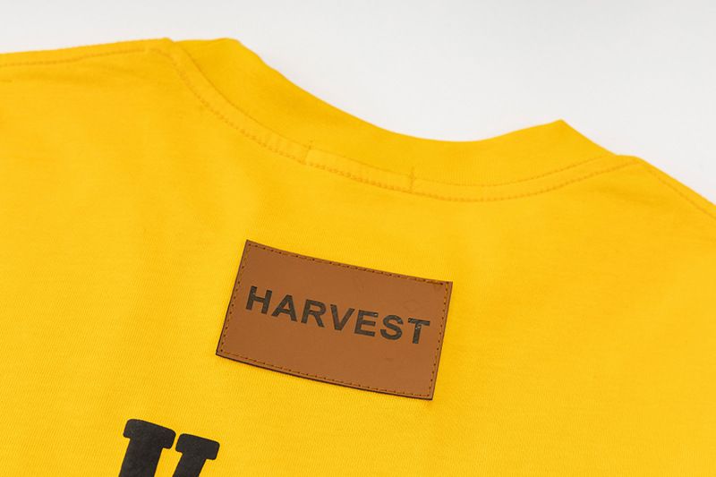 T-shirt a maniche corte con stampa di lettere in schiuma da uomo e da donna, estiva, comoda e comoda, in puro cotone, a mezza manica._voghion.com