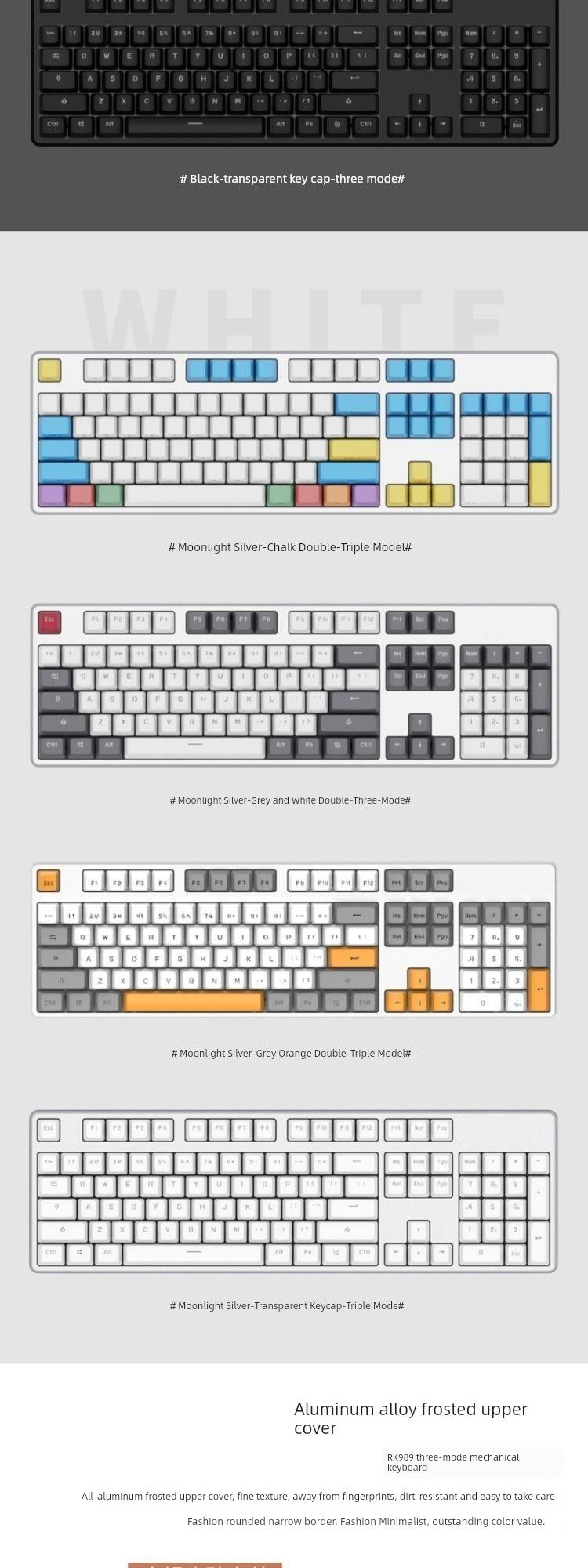 Three-Model Customized Thermal Plug Nical Keyboard_voghion.com