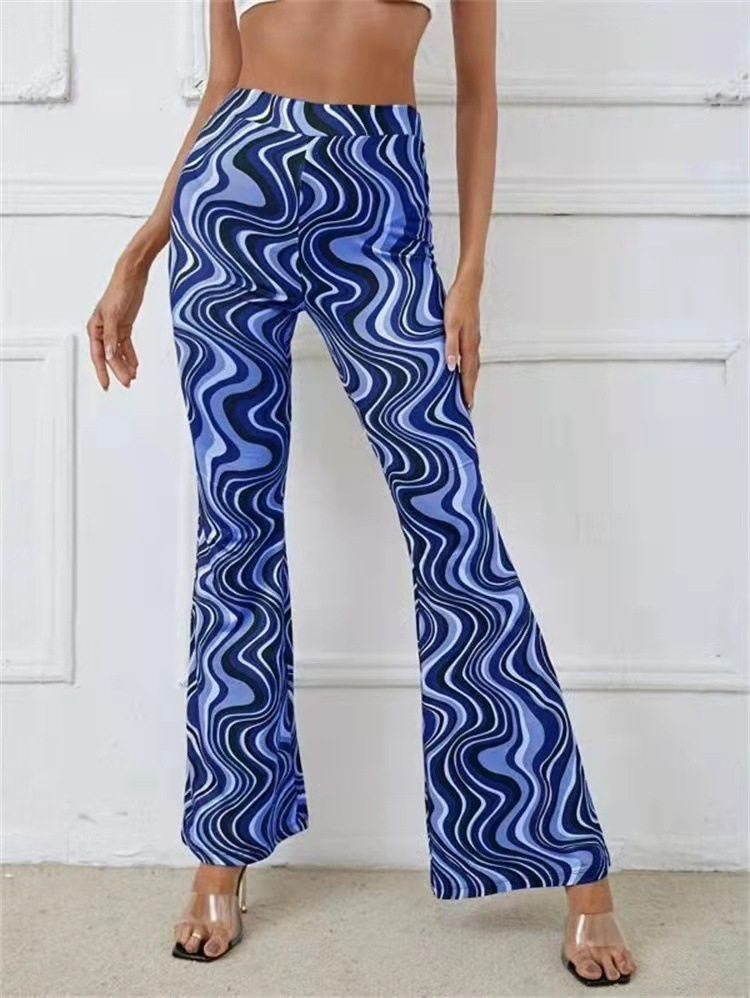 Women's water ripple yoga casual pants flared pants spring and summer_voghion.com