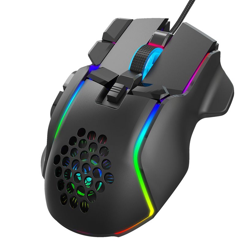 10 key wired gaming, esports mouse, macro programming, 13 RGB light modes, 6 gears, 12800dpi_voghion.com