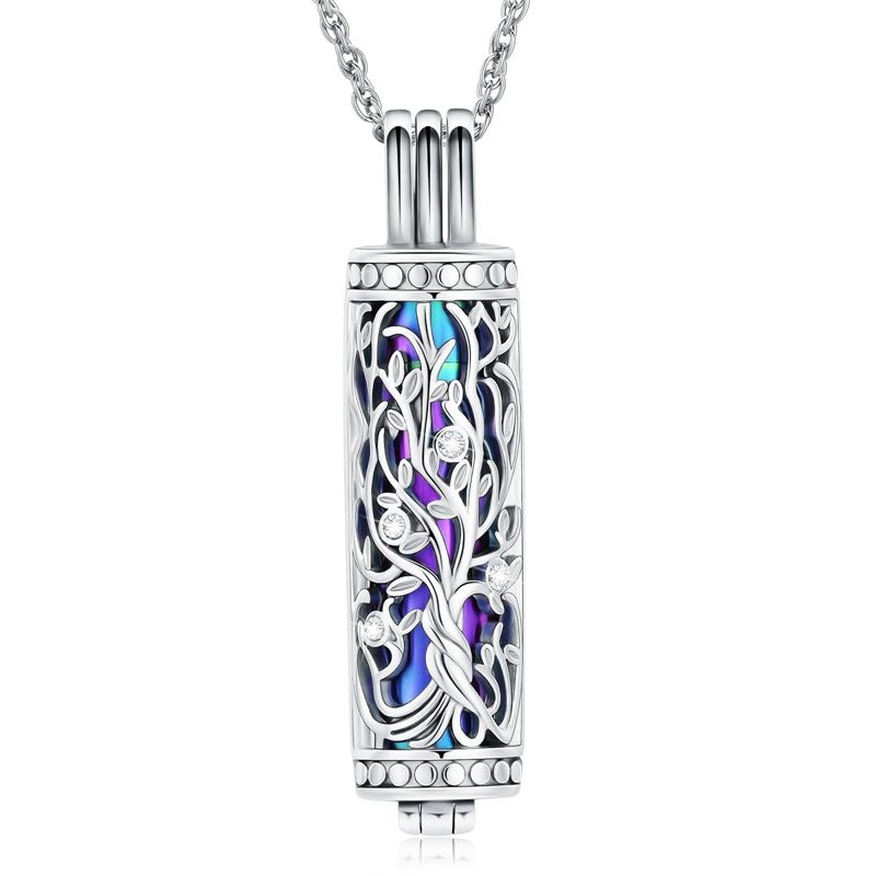 Ready Stock 1PC Feuerbestattung Schmuck Cyder Urne Halskette für Frauen Männer Andenken Memorial Mensch Haustier Asche Halter_voghion.com