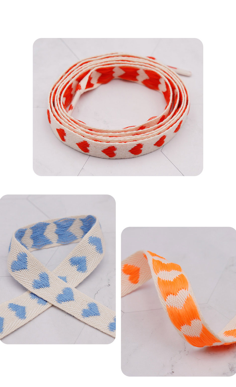 Accessori per scarpe Cuore femminile Amore carino Nastro colorato Moda Lacci per scarpe Scarpe Scarpe di tela Felpa Cappello Corda_voghion.com