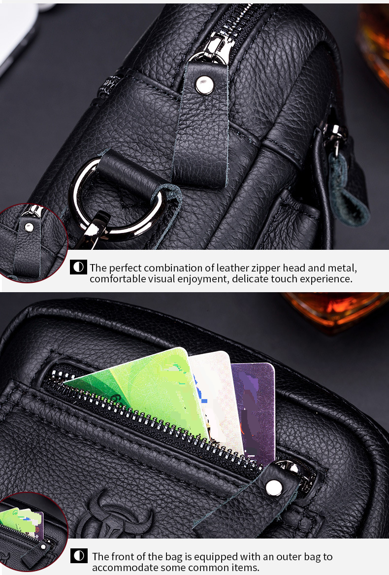 Captain Niu herre ægte læder én skulder crossbody toplag kohud business casual koreansk vertikal mini studentertaske_voghion.com