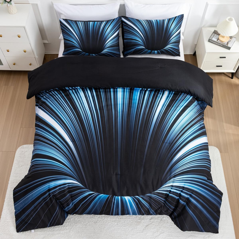 3-Piece Ball Hole Set - Includes 1 Duvet Cover And 2 Pillowcases, Made Of Soft And Breathable Polyester Fiber, Providing A Comfortable Experience_voghion.com