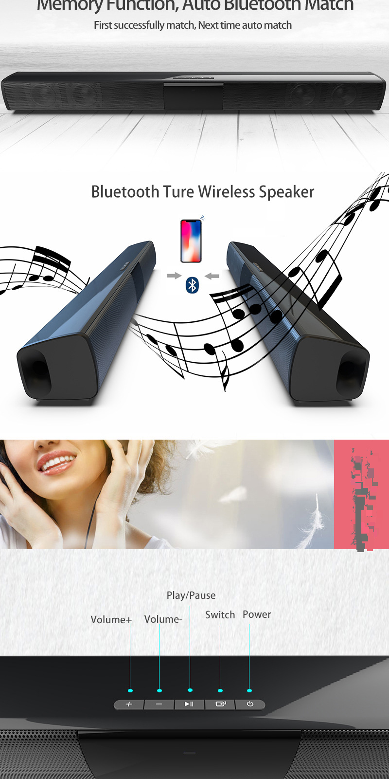Bestverkochte soundbar home theater-luidspreker met Bluetooth_voghion.com