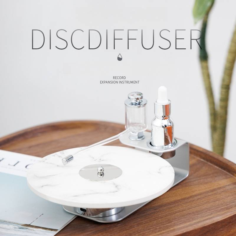 USB-Aromatherapie-Diffusor – Leiser elektrischer Phonographen-Stil, hochwertiges Geschenk für Zuhause und das Büro, 36 dB leise, 0,5 l Fassungsvermögen, kein Timer, automatische Abschaltung_voghion.com