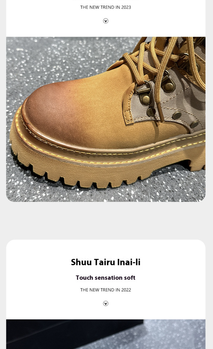 Martin-Stiefel aus Leder mit dicker Sohle für Damen – Vintage-Stil mit Nieten und seitlichem Reißverschluss – bequeme Arbeitsstiefel mit runder Zehenpartie_voghion.com