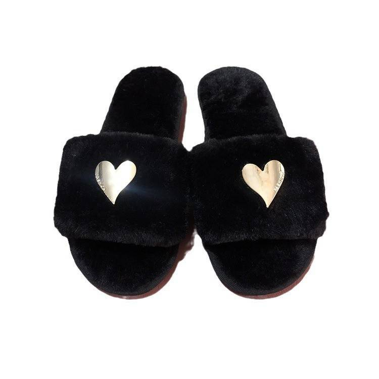 Nuove pantofole di lana a forma di cuore da donna, autunno e inverno, di alta qualità_voghion.com