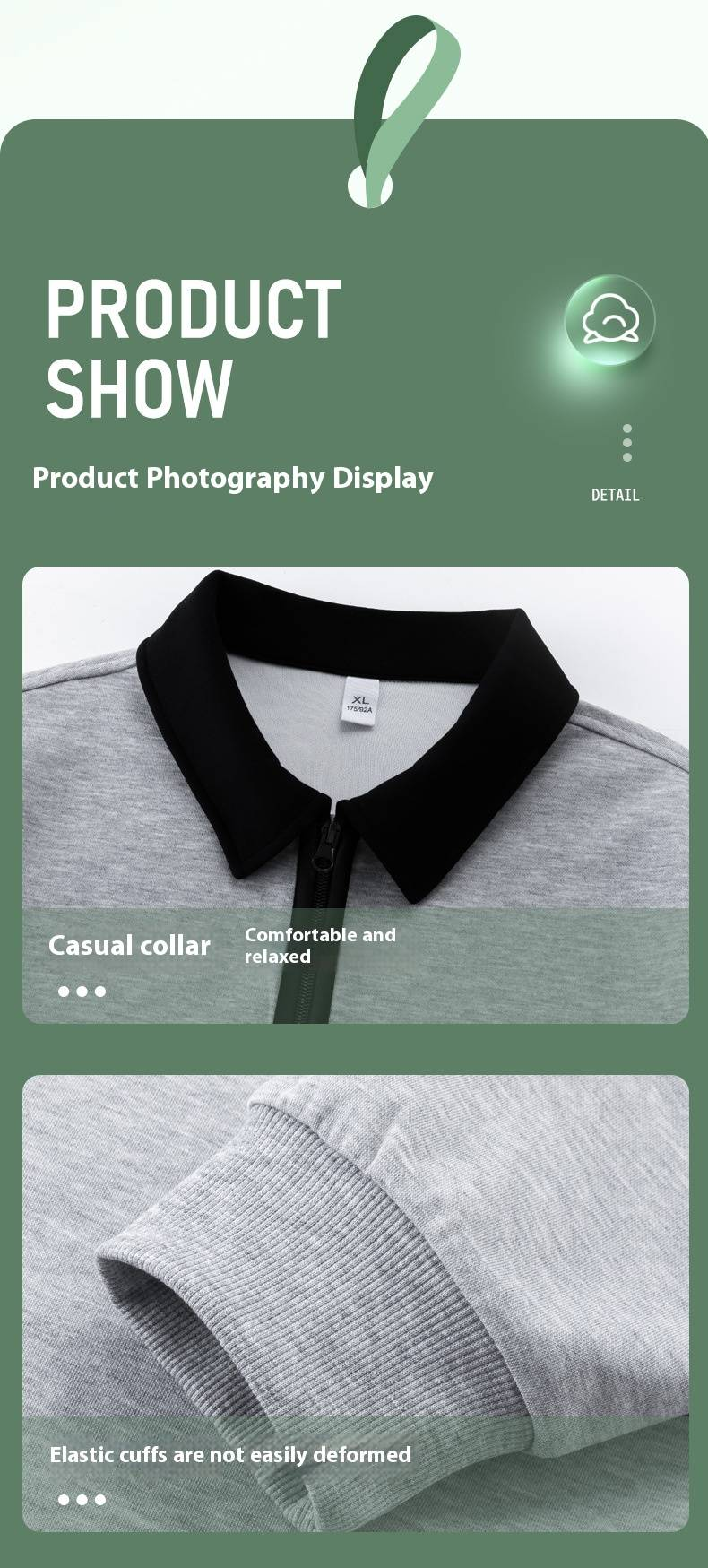 Men's Zip-Up Hoodie Slim Fit Long Sleeve Casual Pullover Sweatshirt With Stand Collar For Autumn & Spring_voghion.com