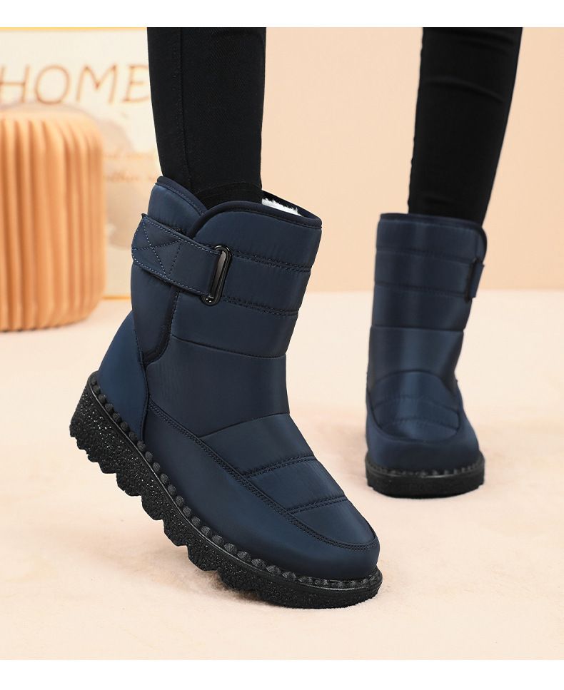 Snow Winter Thickened High-top Cotton Shoes Warm Fleece-lined Mid-calf Casual Women's Boots_voghion.com