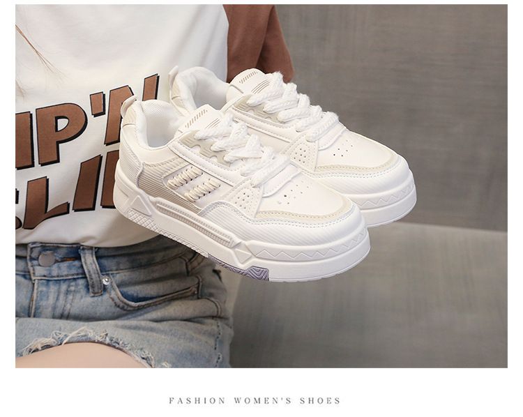 Sieviešu ikdienas apavi Ādas apavi ar platformu sievietēm Sieviešu kedas Sieviešu balti sporta kurpes Viegli apavi_voghion.com