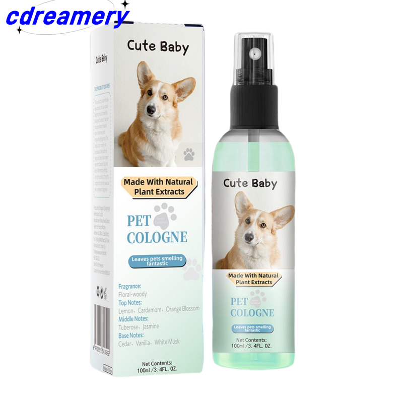 Spray di Colonia per Animali Domestici 100 ml, Rinfrescante e Intensificatore di Profumo per Cani e Gatti, Spray Deodorante per Ambienti, Fragranza di Lunga Durata_voghion.com