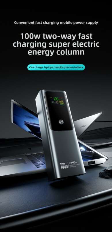 High Super Fast Charging 100W Power Bank 20000mAh Nofëllbar Laptop POWER BANK_voghion.com