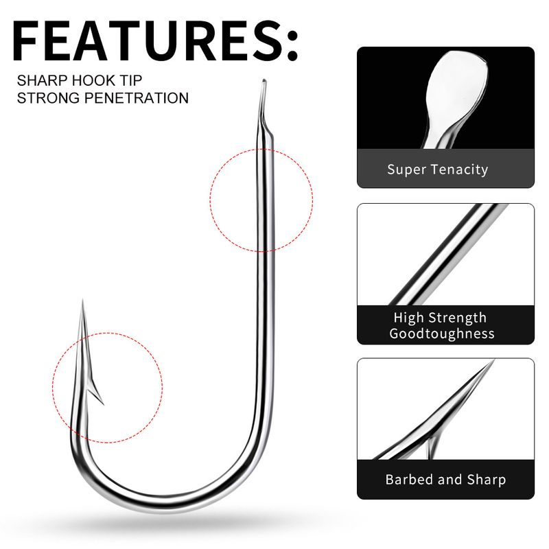 Long Handle Lure Single With Barbed Flat Minnow For Rock Platform Fishing High Carbon Steel Black Pit Crucian Carp Hook_voghion.com