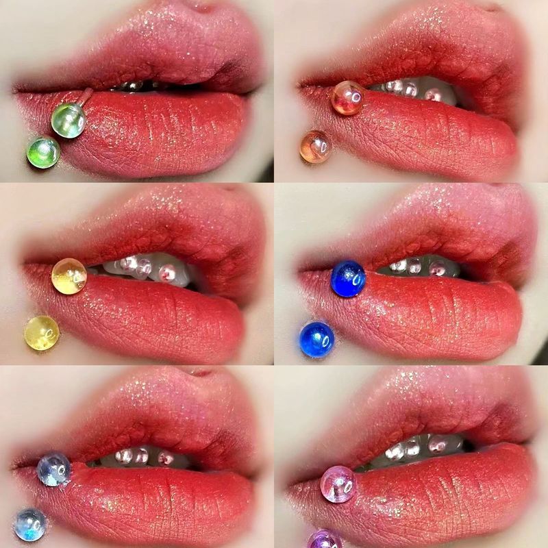 Piercing all'orecchio in acciaio al titanio rivestito, disponibile in 6 colori, con sfera in acrilico, anello a ferro di cavallo, gioielli per labbra_voghion.com