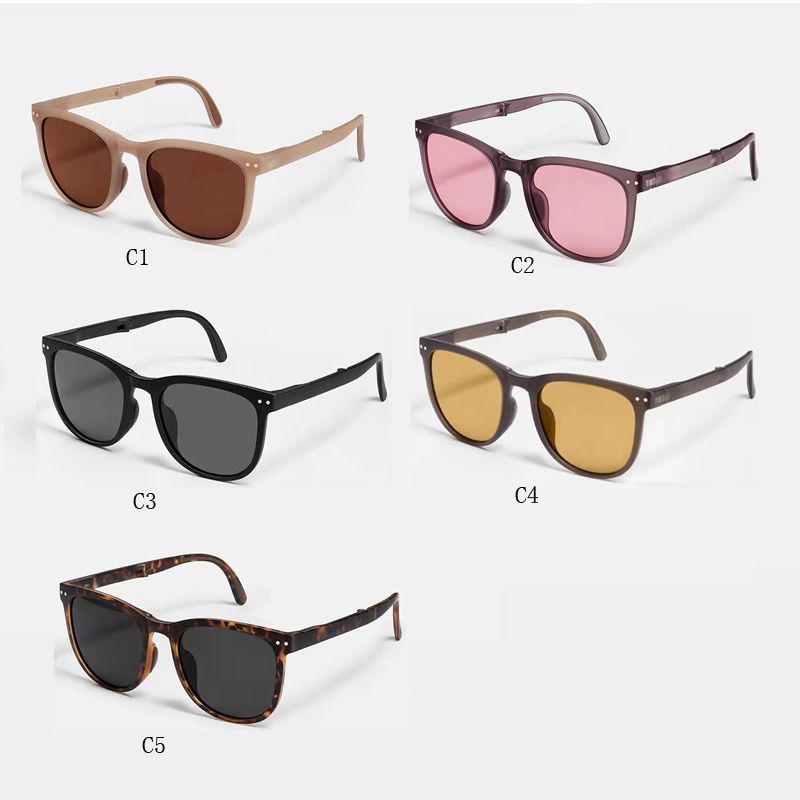 Lunettes de soleil carrées pour femmes et hommes, filet rouge, ombre sauvage, UV400, lunettes de soleil pliantes_voghion.com