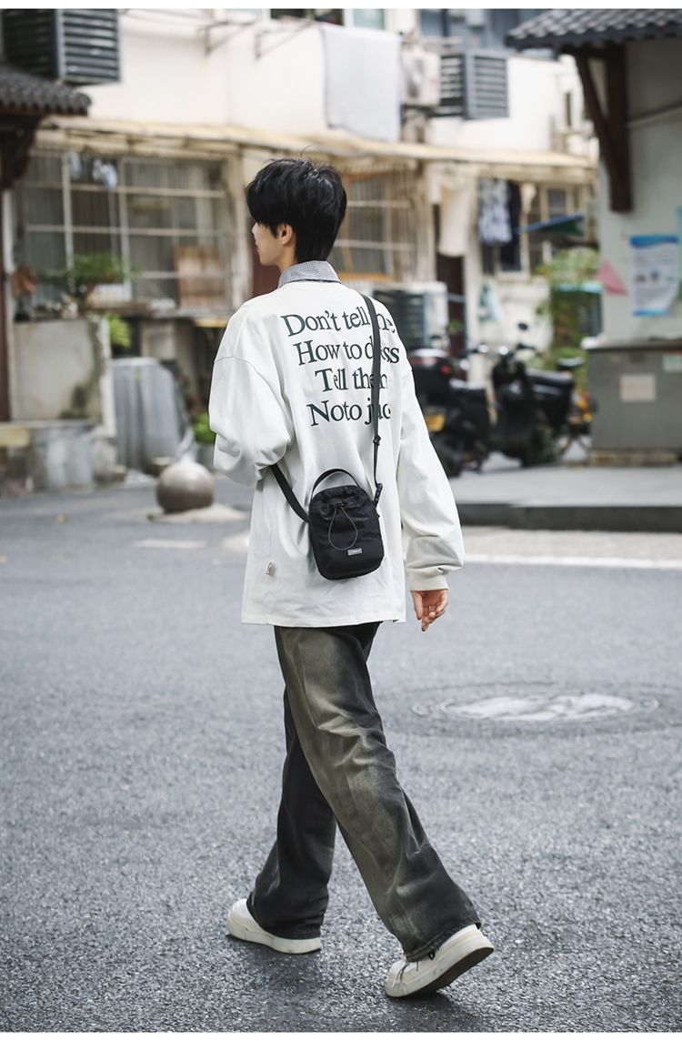 Bolso bandolera con cordón para hombre, estilo moderno, para deportes al aire libre, senderismo, estilo pequeño_voghion.com