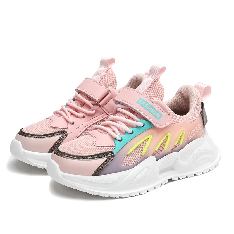 Breathable and non slip outdoor shoes for girls aged 5 to 16, tennis, walking, comfortable, casual, fashionable_voghion.com