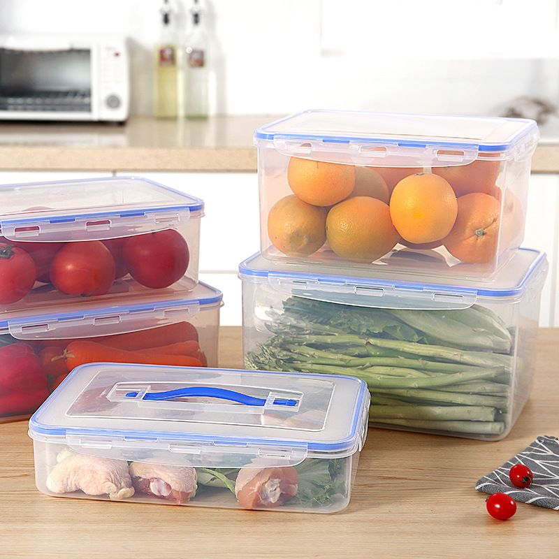 Plastic Refrigerator Transparent Sealed Fresh-Keeping Stackable Fruit Vegetable Grain Storage Convenient Kitchen Freezer_voghion.com